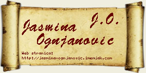 Jasmina Ognjanović vizit kartica